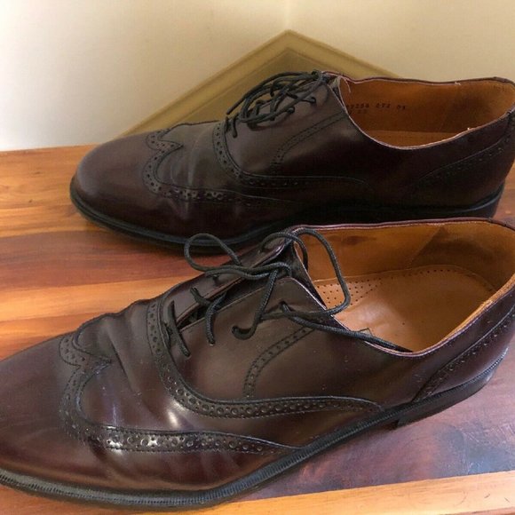 Mens Cole Haan Wing Tips Burgundy Leather Size 11 main image 4